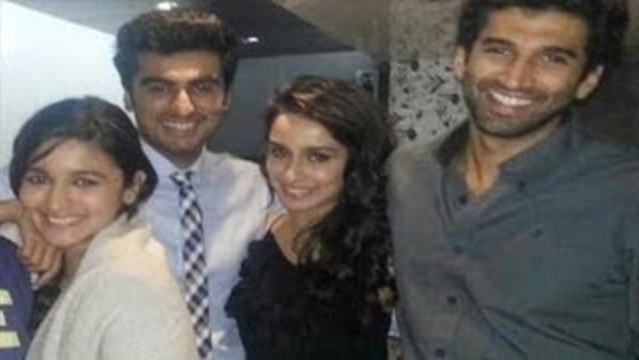 Lovers Aditya Roy Kapur & Shraddha Kapoor visit Alia Bhatt & Arjun Kapoor