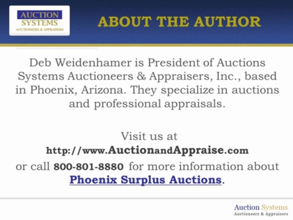 Phoenix Surplus Auctions Generate Revenues for Government Agencies