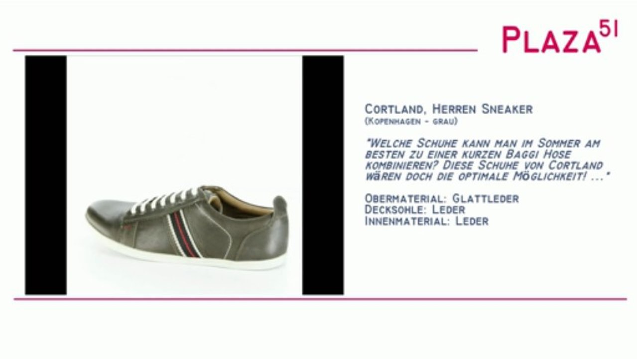 Neuvorstellung: Cortland Sneaker grau Lederdecksohle Lederfutter Herren Kopenhagen