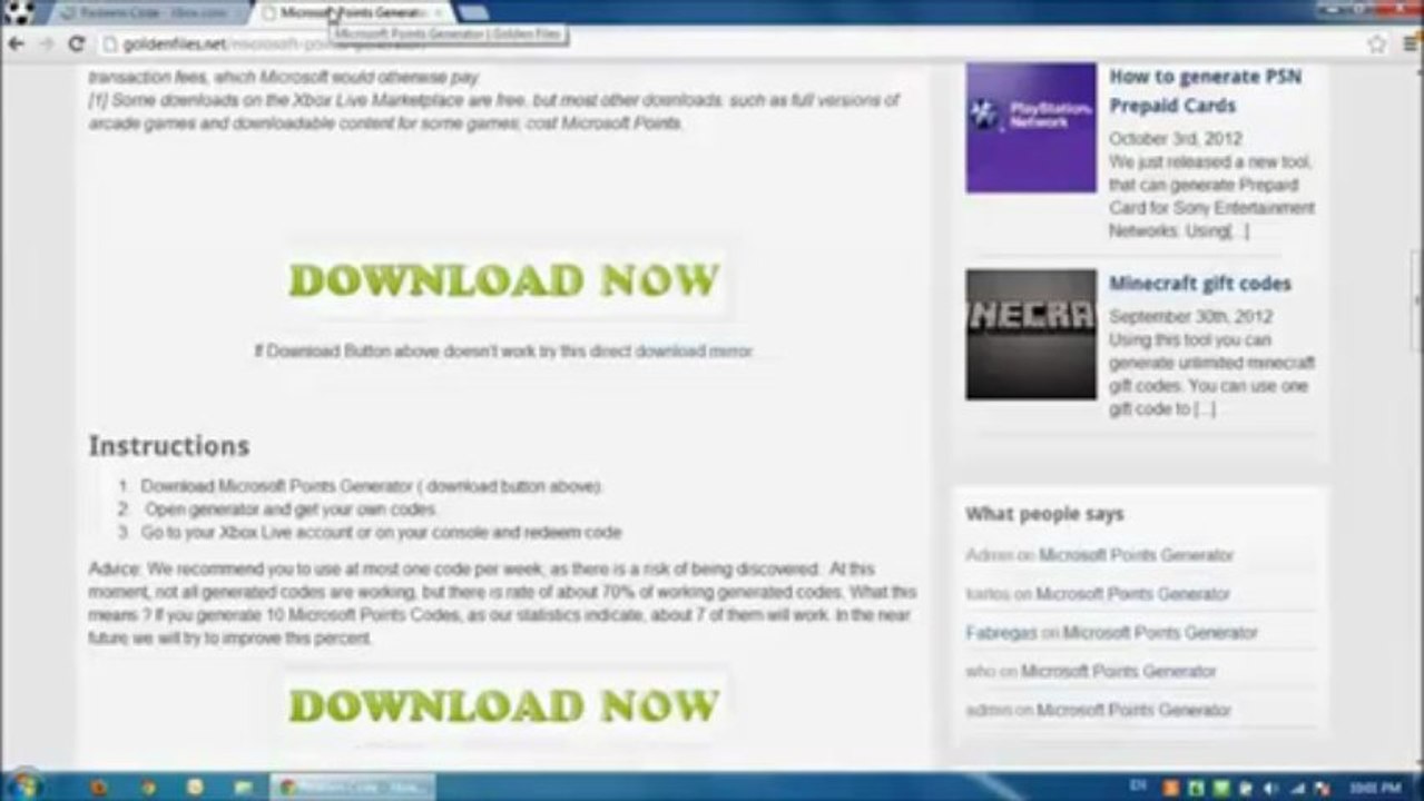 FREE Microsoft Points Codes - July 2013 | Latest Update