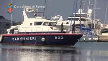 Roma - Rubano nave da 27 metri, arrestati in mare dai carabinieri (17.07.13)