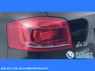 VODIFF : AUDI OCCASION ALSACE : AUDI A3 2.0 TDI 140 CV AMBITION FACELIFT