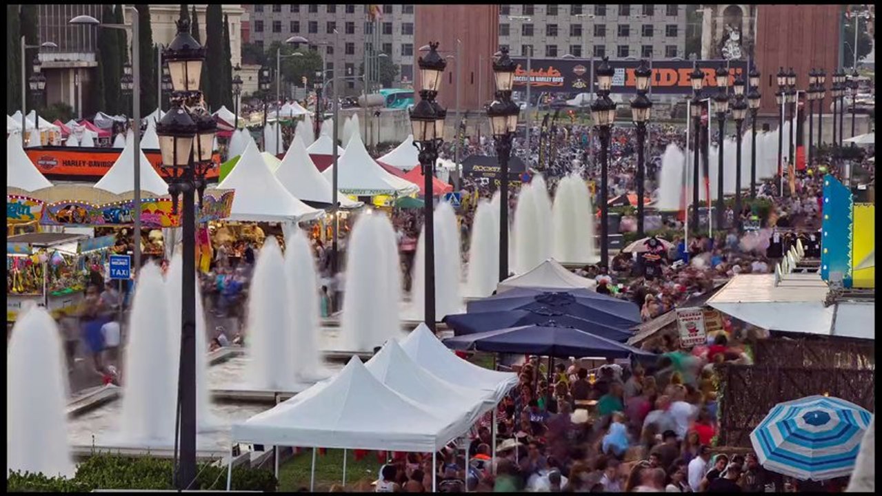 Harley Days Barcelona . Timelapse avenida Harley Village