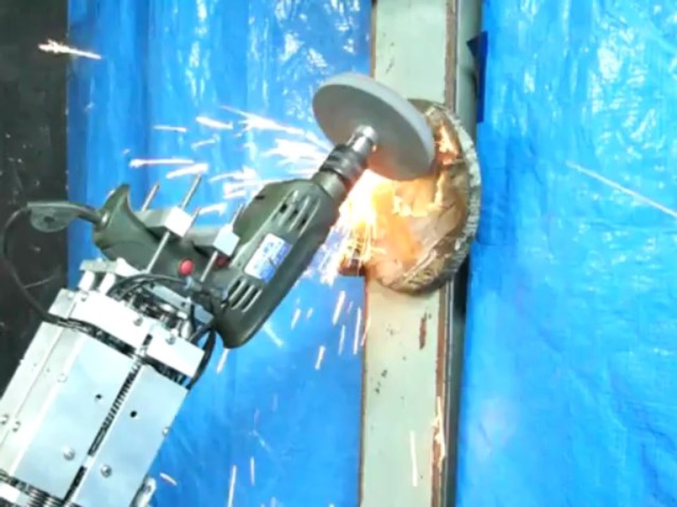 水圧軟体筋肉ロボット：P49：六足歩行：研削：サンポート