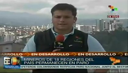Mineros colombianos anuncian que hoy volverán a bloquear carreteras