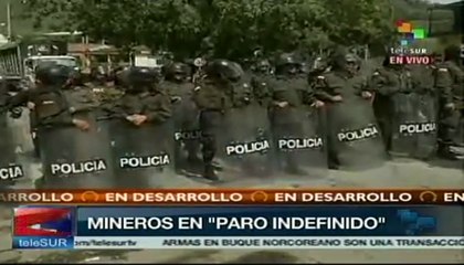 Miles de mineros iniciaron paro nacional en Colombia