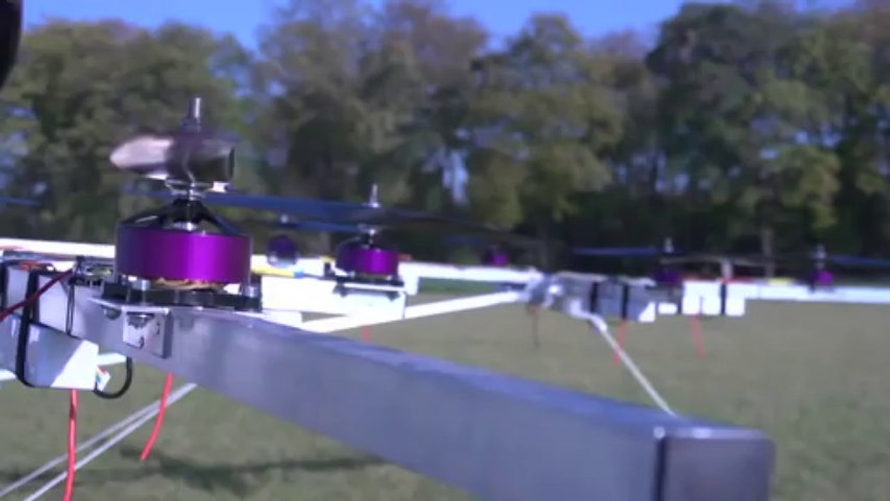 World's first manned flight with an electric multicopter