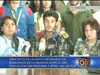 Estudiantes universitarios piden otros interlocutores para la negociación