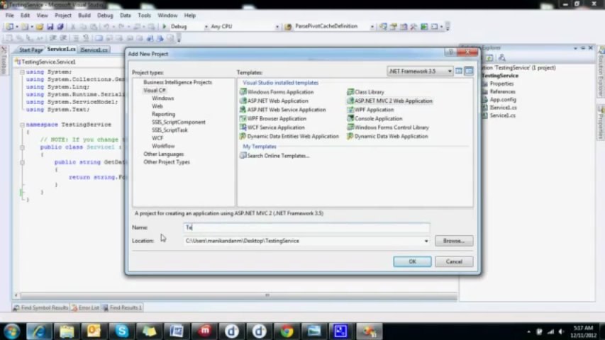 Create WFC service and add it to MVC application - YouTube