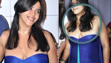 Ekta Cleavage Show At Lootera Success Party