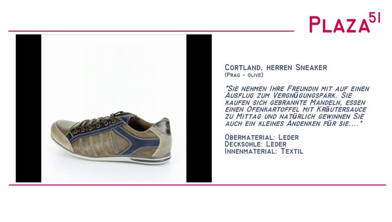 Neuvorstellung: Cortland Sneaker olive Lederdecksohle Herren Prag