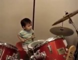 One year old baby boy can play the drums flawlessly