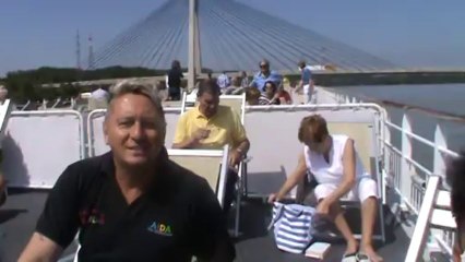 Donaubrücke beim Fahren