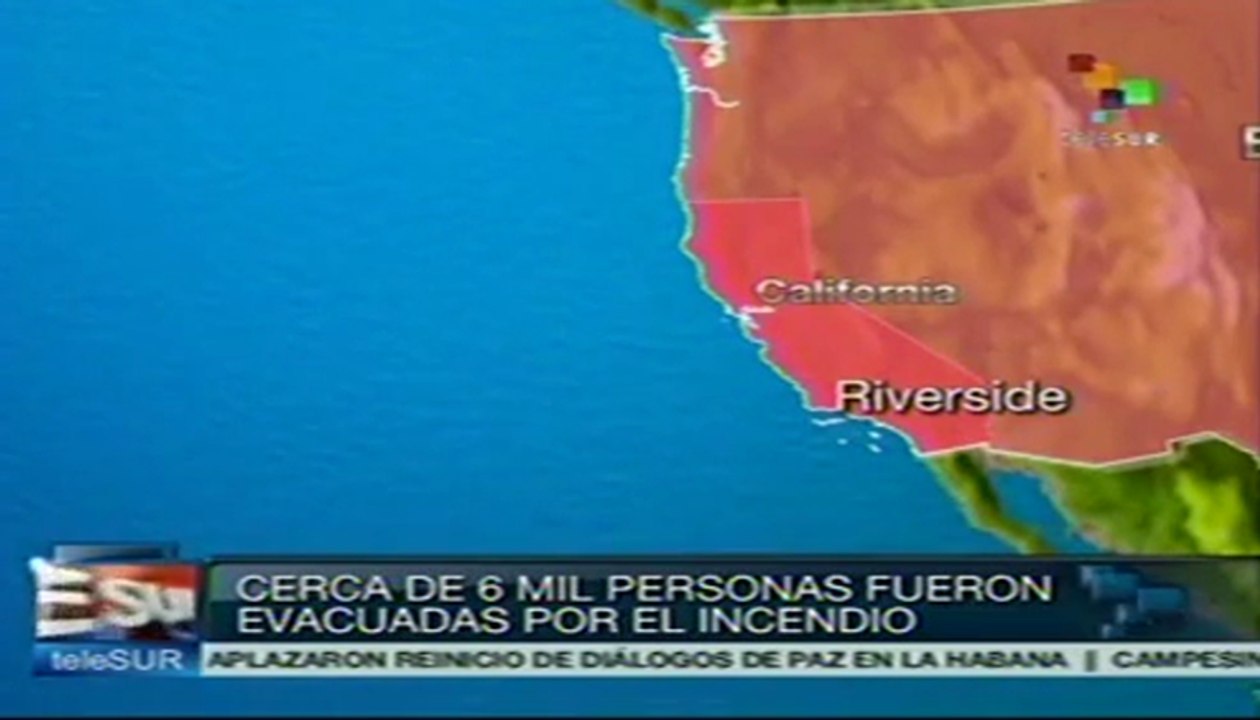 Más de 6 mil personas fueron evacuadas por incendio en California