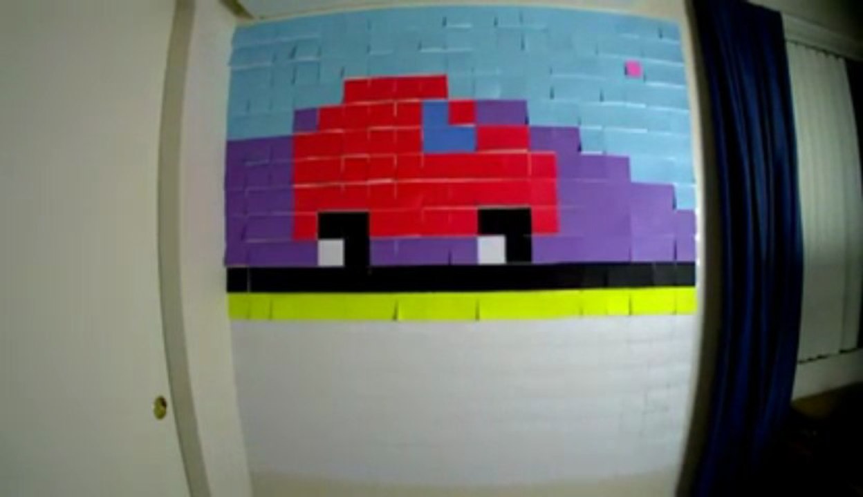 Anime à base de post-it! Journey to the moon - Magnifique!