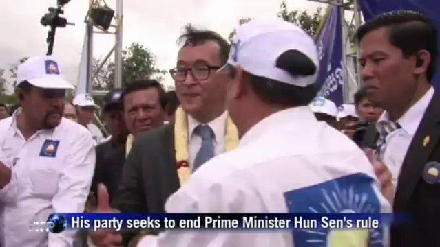 Jubilant return for exiled Cambodian opposition leader