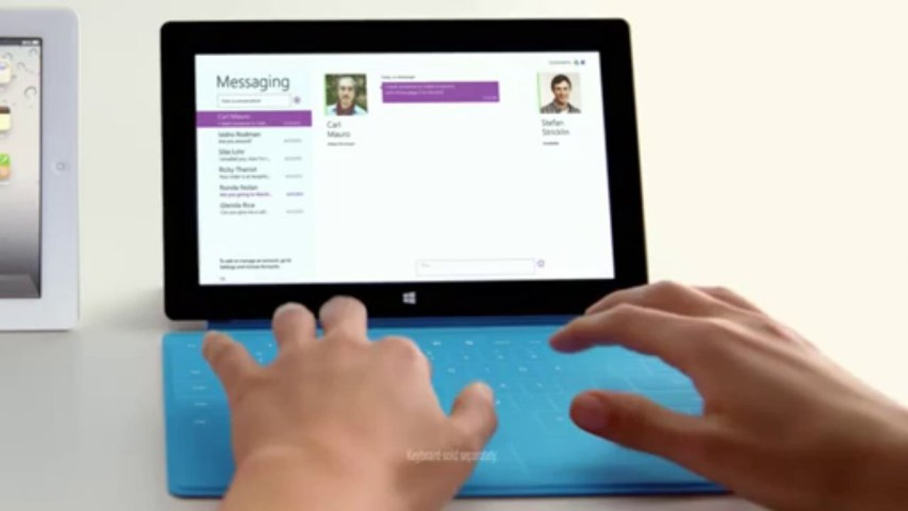 Commercial: Windows 8 Surface RT vs iPad