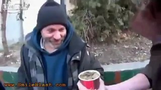 Teen Does Magic Trick For Homeless Guy