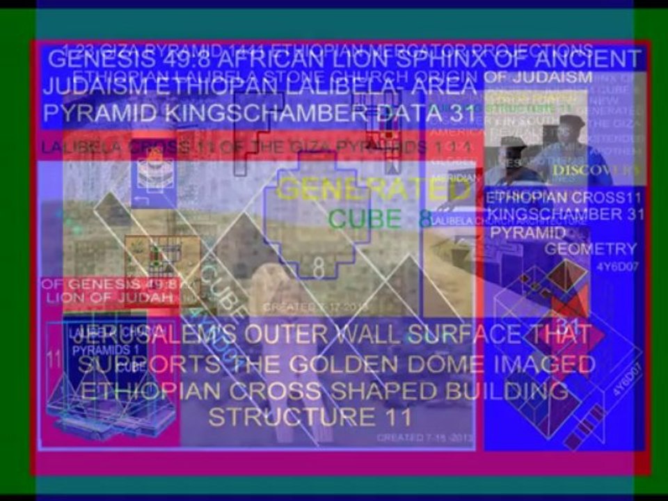 JERUSALEM'S EGYPTIAN  1 2 3  PYRAMIDS OFLION SPHINX  TEMPLE MOUNT IMAGED  ETHIOPIAN CROSS 11
