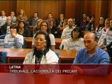 PROTESTA PRECARI TRIBUNALE LATINA