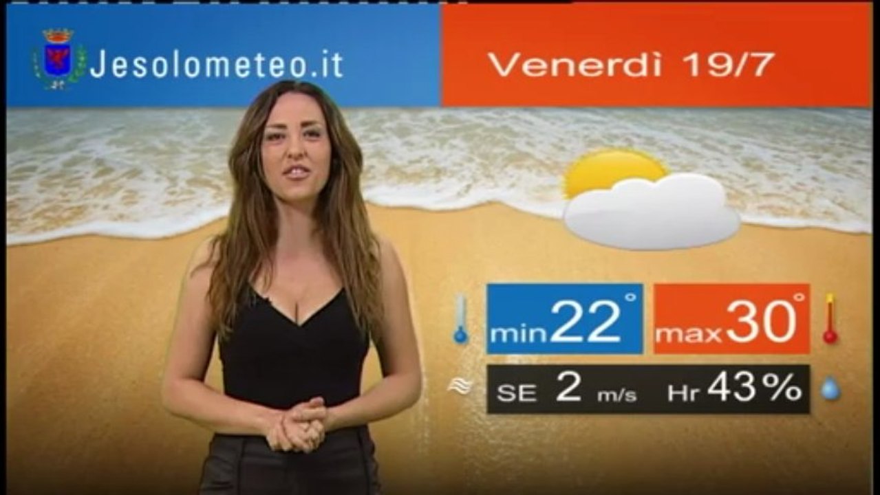 PREVISIONI DEL TEMPO JESOLO VENERDI'  19 LUGLIO...