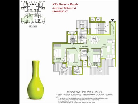 ATS Kocoon Resale 1745 Sqft 3bhk 8800654747