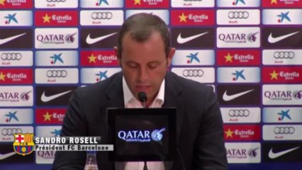Sandro Rosell annonce le départ de Tito Vilanova
