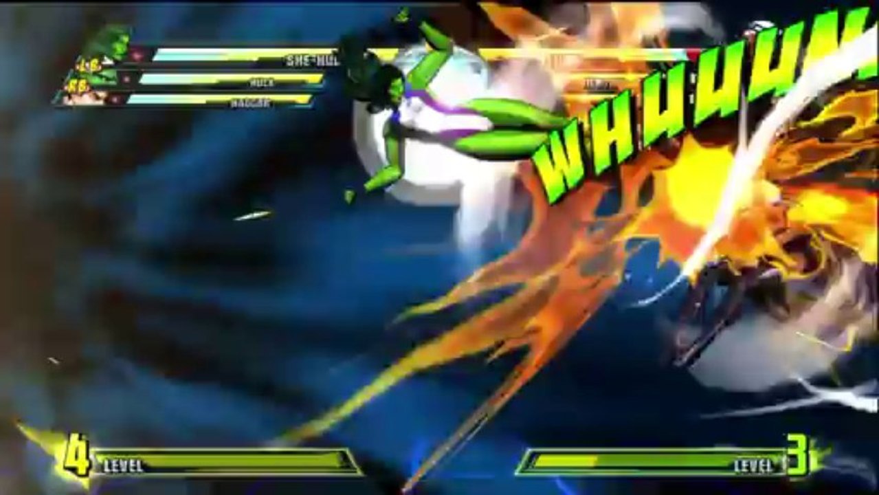 Marvel Vs Capcom 3 hyper Combos She Hulk HD 720p Xbox 360