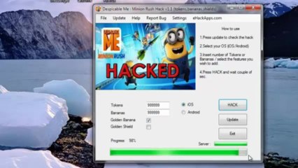 Despicable Me Minion Rush Hack - UNLIMITED Tokens and Banana