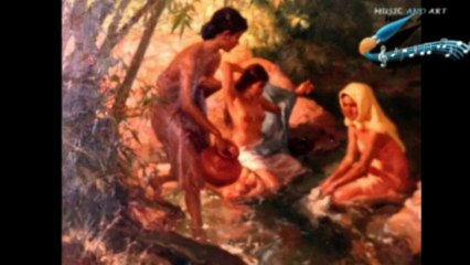 MUSIC AND ART BATHING  GIRLS (ART:FERNANDO AMORSOLO)
