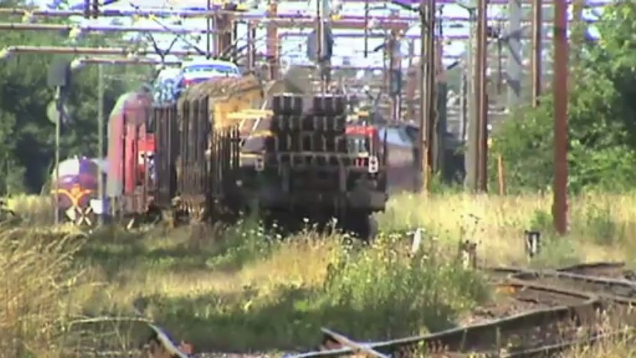 Grenzbahnhof Padborg,2 Sechsachser Baureihe EG von DBS Green Cargo,2x DSB IC3 Gummischnauze,MRCE 189