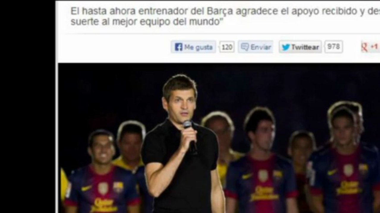 Barcelone - Les ''adieux'' de Tito Vilanova