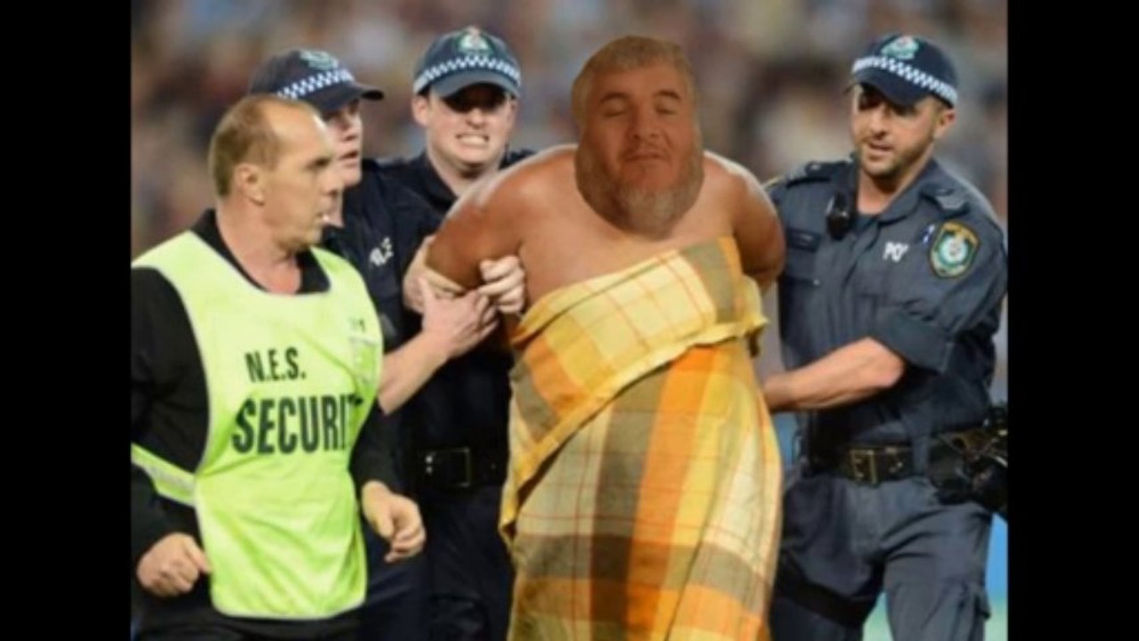 Me STREAKING At The State Of Origin!!!