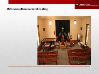 Different options in church seating