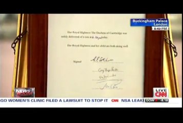 Official Royal Baby Boy announcement - William and Kate