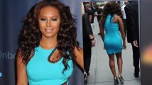 Mel B Wows in a Blue Cut-Out Dress at America's Got Talent Live Shows
