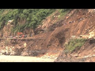 Where the landslide ate up the road: Post Floods Uttarakhand
