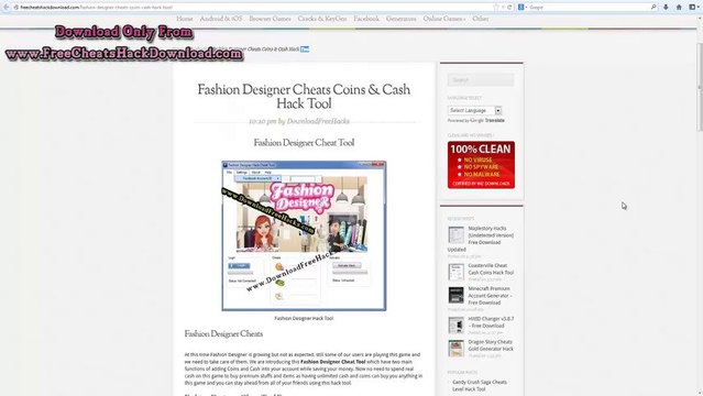Fashion Designer Cheats 2013 Updated (No Survey Download)