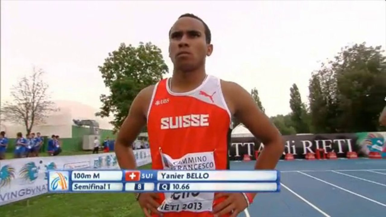 CE U20 2013 - 100m Demi Finale 1 - Hommes