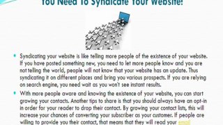 Is Syndicating Your Website Important To Grow Your Business