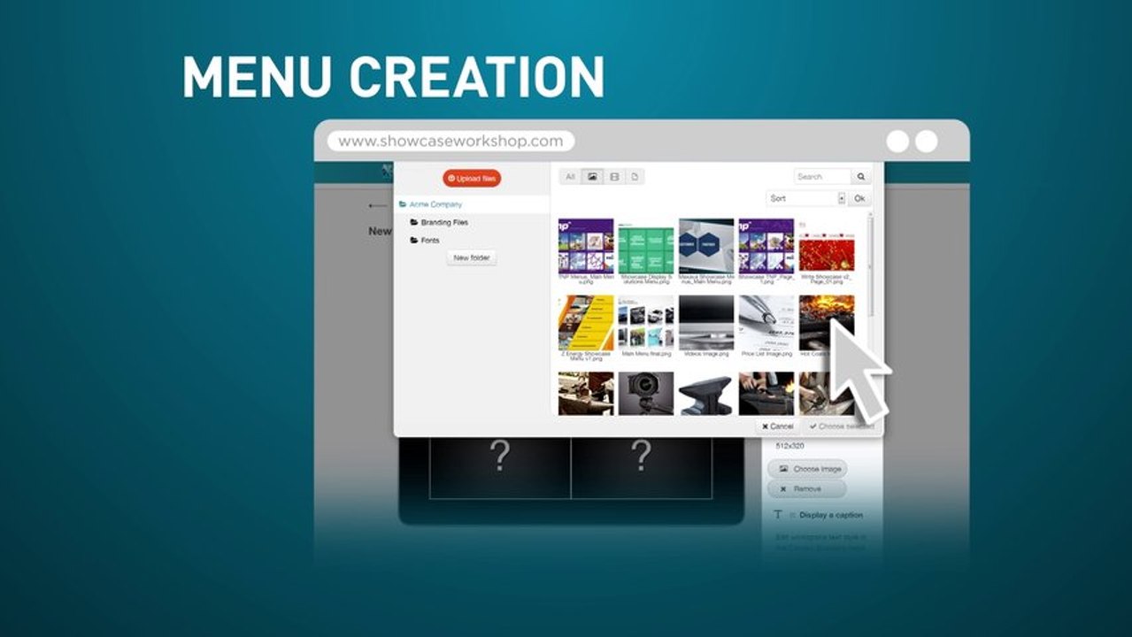 Showcase Workshop - Menu creation