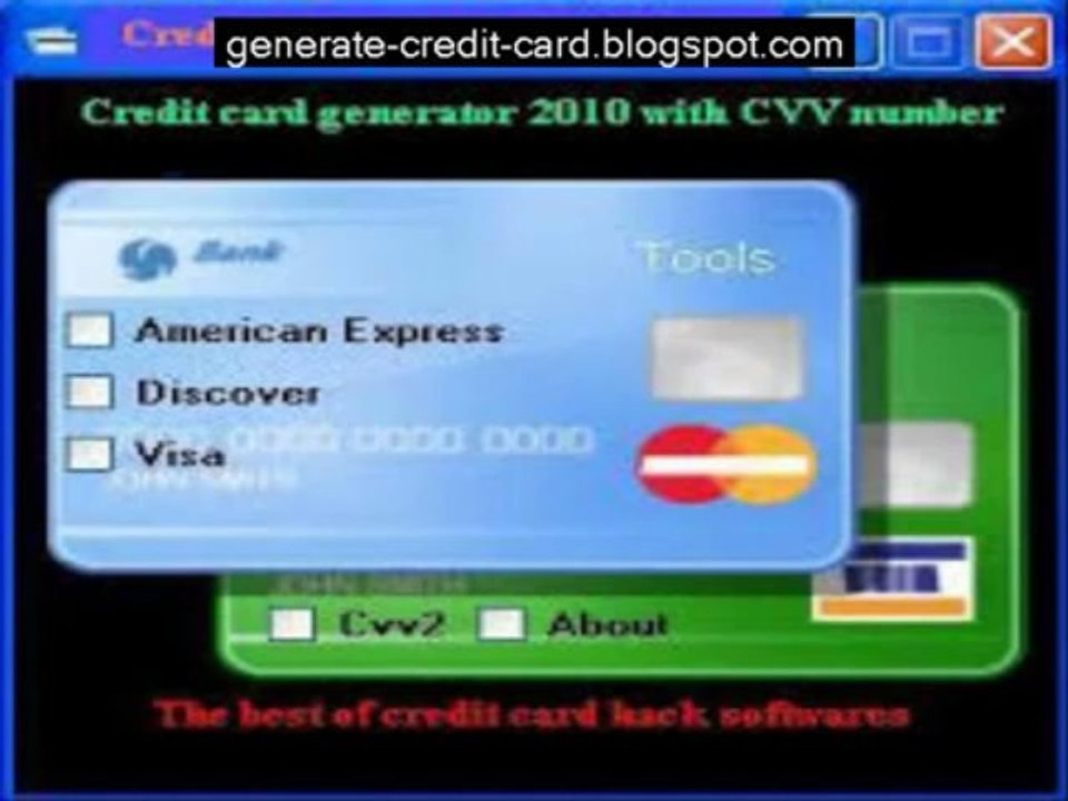 legal CREDIT Card Generator 2013 with ccv pin generator Free download 100% Working