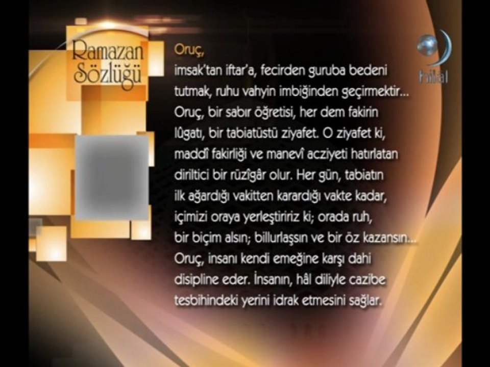 Ramazan sözlüğü 2.GÜN