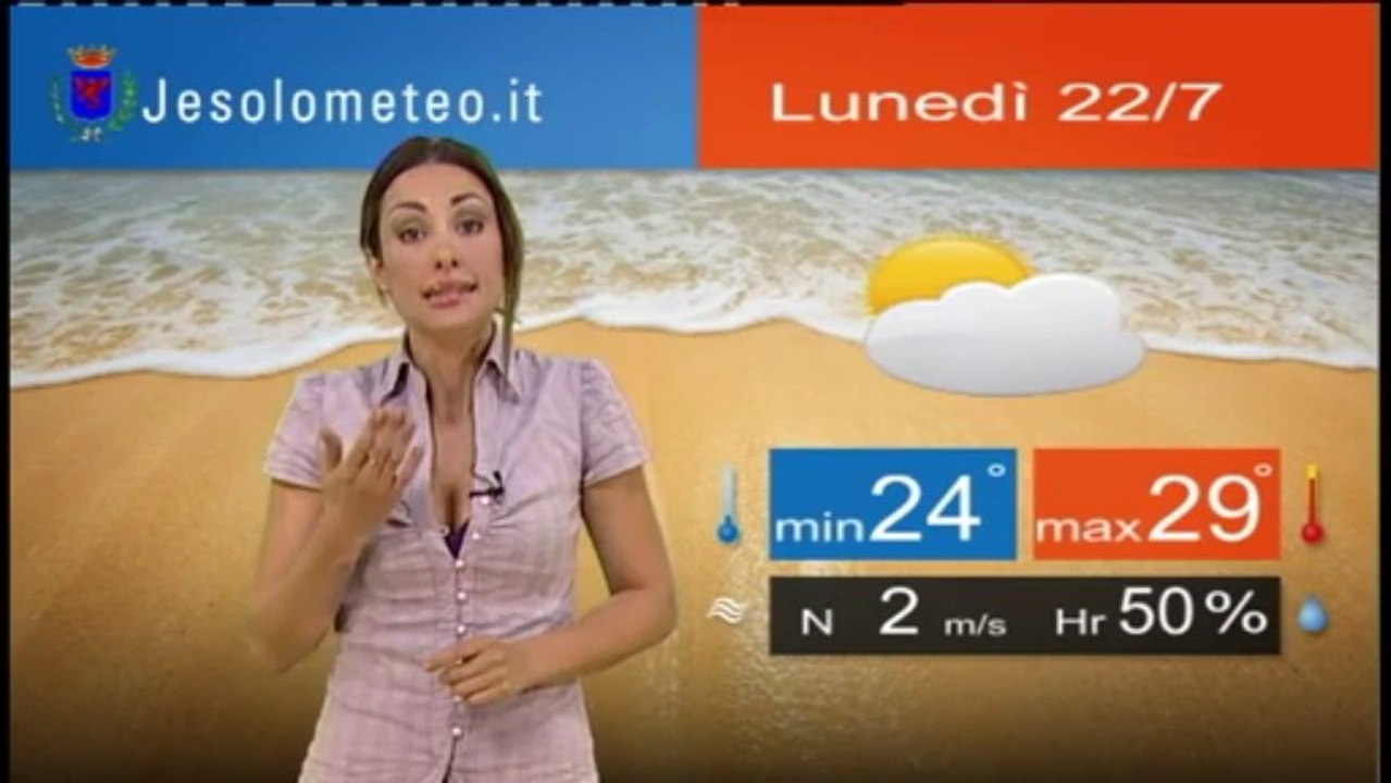 PREVISIONI DEL TEMPO JESOLO LUNEDI' 22 07 2013
