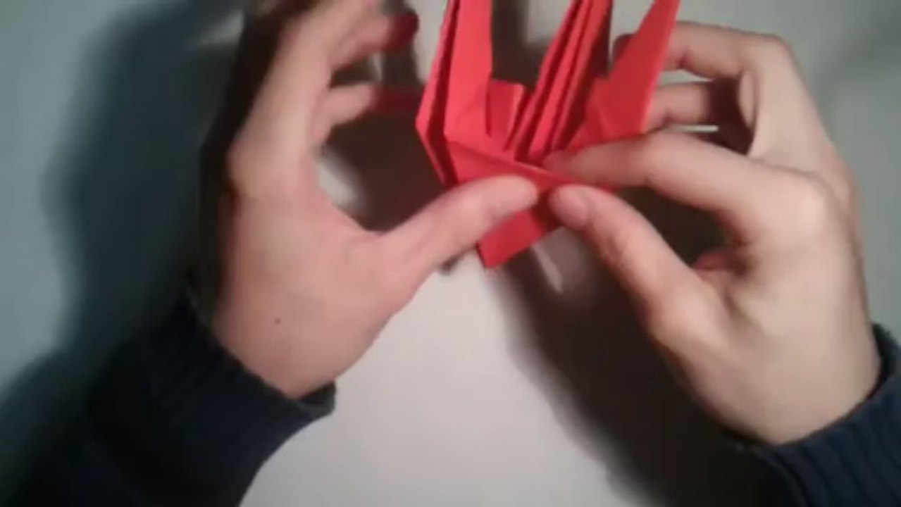 Origami - How to make an easy origami flower (origami instructions)