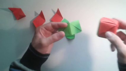 Como hacer un cubo de papel que se transforma en rosa