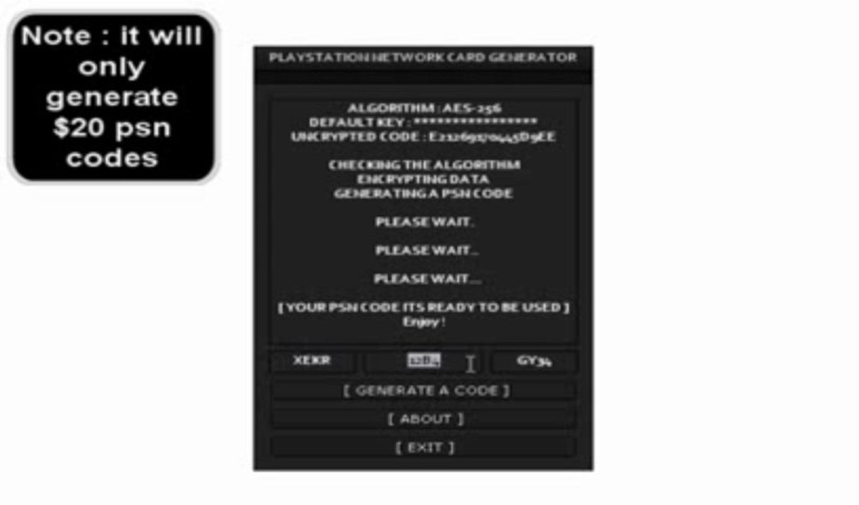 PSN Code Generator & Générateur & gratuit Télécharger Juillet - Août 2013 mettre à jour