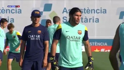 El equipo se entrena a la espera de la llegada de Gerardo Martino