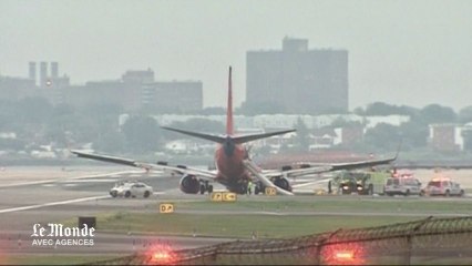 Les images de l'accident à l'aéroport de La Guardia à New York