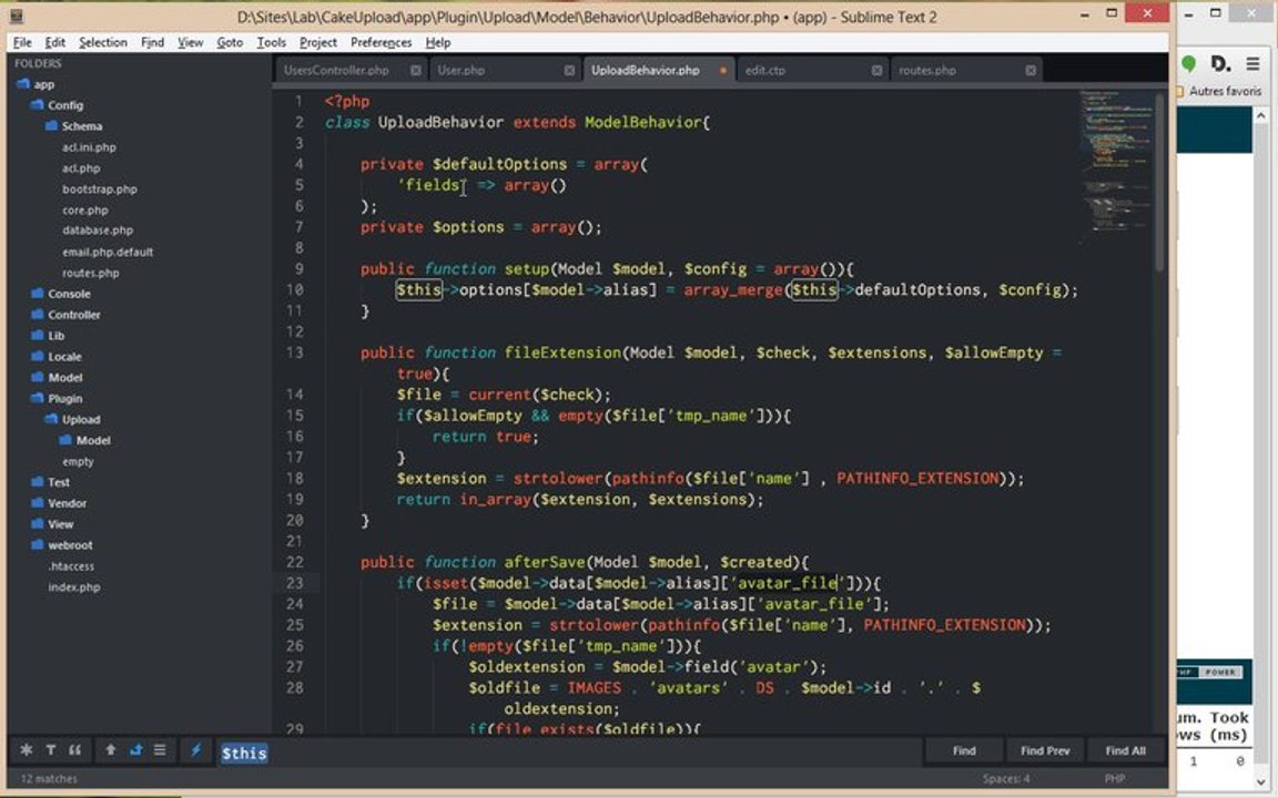 Tutoriel vidéo CakePHP : Gérer l'upload de fichiers